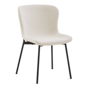 Adena spisebordsstol - Hvidt boucle