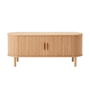 Penelope TV-bord med jalousilåger i eg - 120x40x48 cm