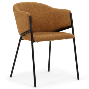 Carolina spisebordsstol i gul boucle