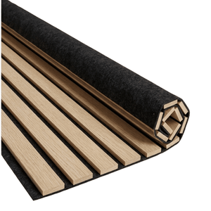 Fleksibel akustikpanel i egetræsfiner 2600x520x18 mm