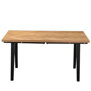 Madelina sildebensbord 150/240x90 cm - Lakeret egefiner (Forberedt til tillægsplader)