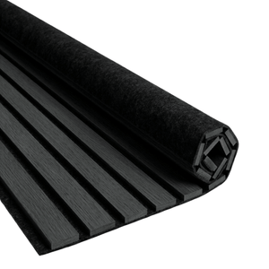 Fleksibel akustikpanel i sort egetræsfiner 2600x520x18 mm