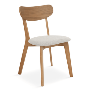 Rory spisebordsstol - Træstol i eg med polstret sæde