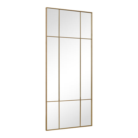 New Yorker spejl med guld/messing farvet ramme 180 x 80 cm