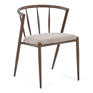 Bella spisebordsstol - Røget egelook med sand polstret sæde