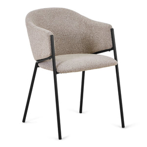 Carolina spisebordsstol i beige boucle