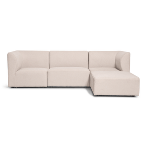 Emilia modulsofa i beige 3 moduler højre- og venstrevendt chaiselong L: 243 X D: 158 X H: 72 cm