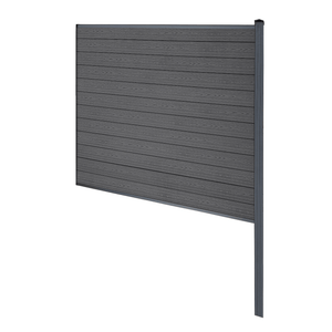 Finley komposithegn afslutningsmodul - H: 180 x L: 180 cm - Antracitgrå/sort