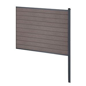 Finley komposithegn afslutningsmodul - H: 150 x L: 185 cm - Brun
