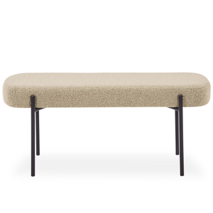 Helena bænk i beige boucle 100x36x43 cm