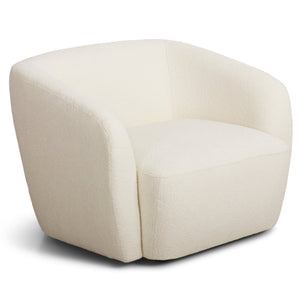 Melisa - lænestol i hvid boucle B: 92 D: 84 H: 66 cm