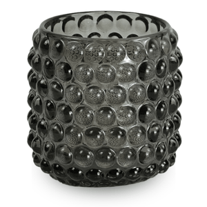 Nelly glas fyrfadsstage grå 8,5 cm