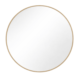 Ruthy spejl Ø80 cm med træramme i eg