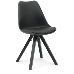 Aria spisebordsstol sort med sorte træben