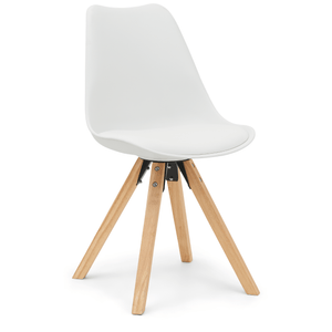 Aria spisebordsstol hvid med træben