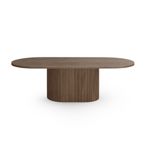 Bobby - Oval sofabord 120x55x45 cm Røget Eg