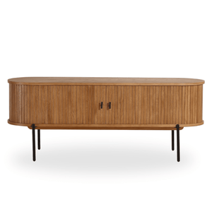 Florence jalousi tv-bord med lameller i eg 138x40x55 cm