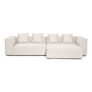 Hailey - Højrevendt chaiselong modulsofa i beige med 2 moduler L: 294 X D: 148 X H: 65 cm