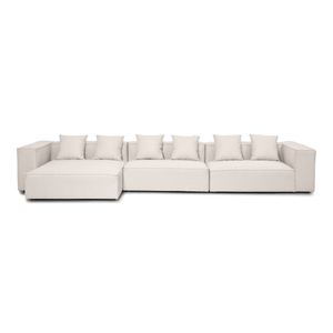 Hailey - Venstrevendt chaiselong modulsofa i beige med 3 moduler L: 415 X D: 148 X H: 65 cm