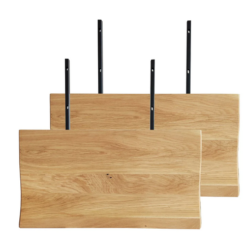 Aura plankebord - 140 x 95 cm - Olieret eg med krydsben (Forberedt til tillægsplader)