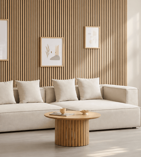 Hailey - Højrevendt chaiselong modulsofa i beige med 2 moduler L: 294 X D: 148 X H: 65 cm