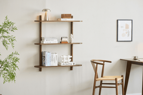 Juliet væghylde i røget eg med 3 hylder H:100 x D:22 x B:90 cm