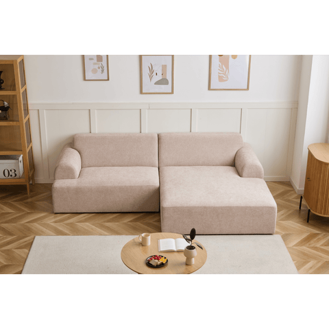 Arianna chaiselong sofa cream - Venstrevendt