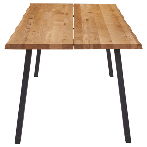 Molly plankebord - 200x95 cm - naturligt olieret eg med A-ben (Forberedt til tillægsplader)