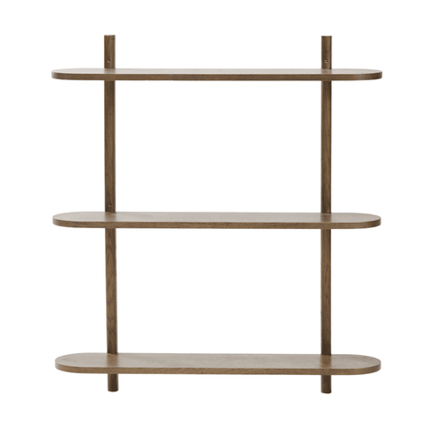 Juliet væghylde i røget eg med 3 hylder H:100 x D:22 x B:90 cm