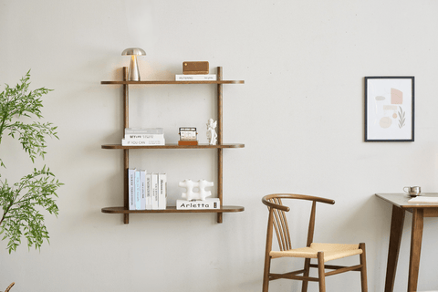 Juliet væghylde i røget eg med 3 hylder H:100 x D:22 x B:90 cm