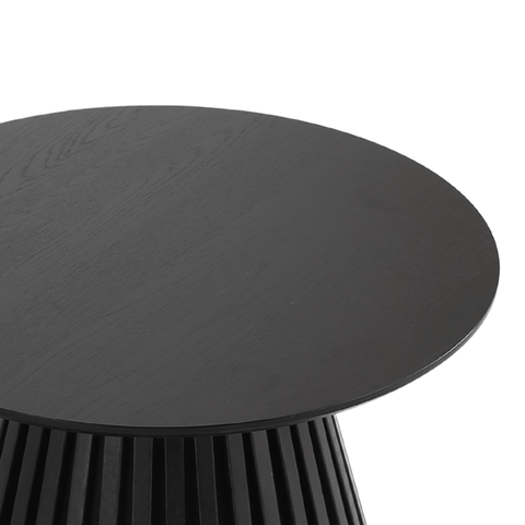 Lewis lamel sofabord sort Ø70 cm