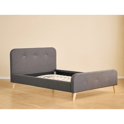 Christian sengeramme i grå 140x200 cm ekskl. sengelameller og madrasser