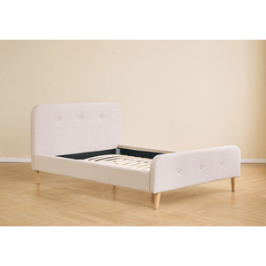 Christian sengeramme i beige 140x200 cm ekskl. sengelameller og madrasser