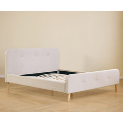 Christian sengeramme i beige 180x200 cm ekskl. sengelameller og madrasser