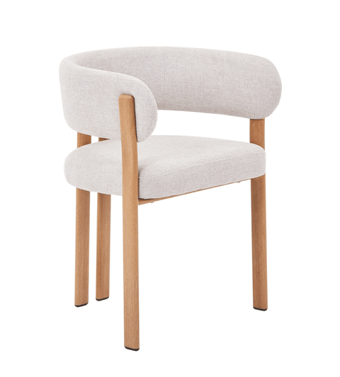 Eloise spisebordsstol i beige med egelook