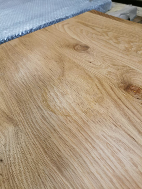 Susan plankebord - 200x95 cm - naturligt olieret eg med krydsben (Forberedt til tillægsplader).  (OUB12263) - se produktbeskrivelse