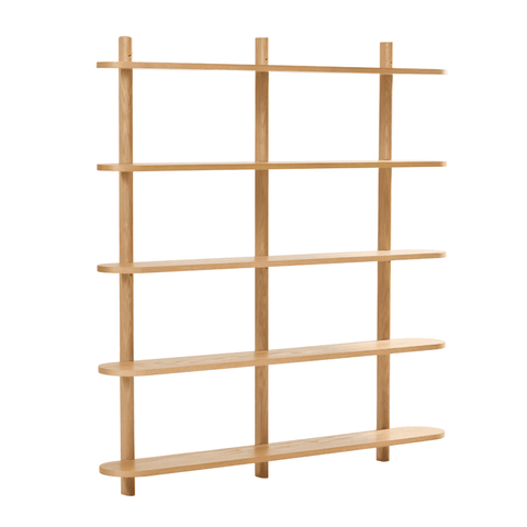 Juliet væghylde i eg med 5 hylder H:140 x D:22 x B:130 cm