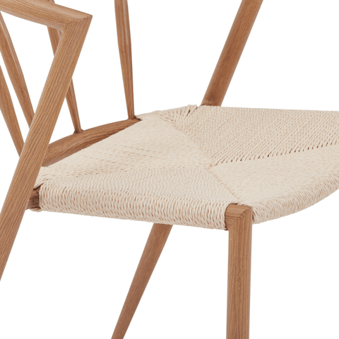 Bella spisebordsstol - Egelook med fletsæde