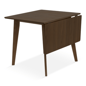 Ezra - Røget Eg klap ud spisebord med tillægsplader i lakeret egefiner - 80/120 x 80 cm