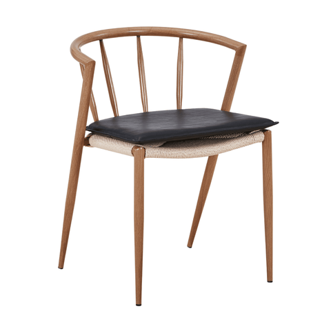 Bella - Sædehynde i sort kunstlæder