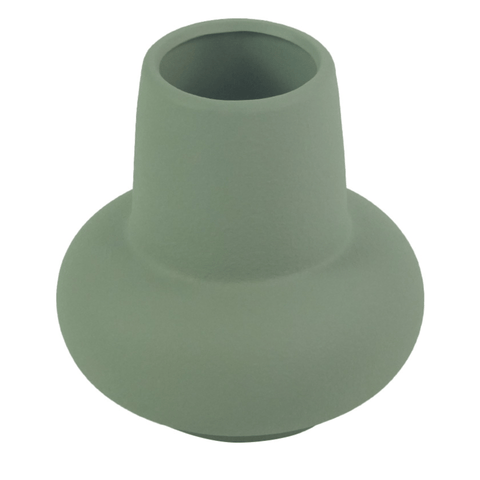 Birka keramik vase støvet grøn 15 cm