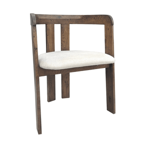 Rebecca - Spisebordsstol i røget eg med polstret sæde i beige