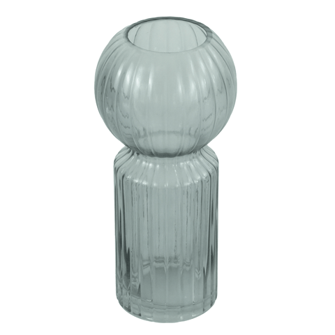 Hera glas vase grå 23 cm