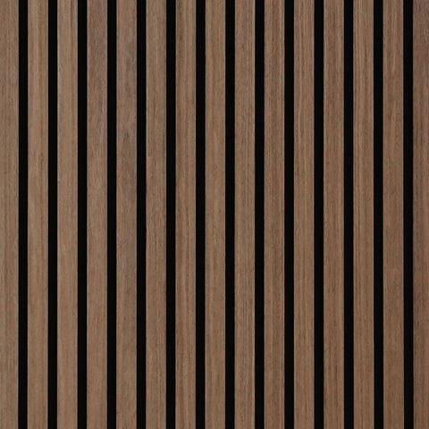 Premium fleksibel akustikpanel i røget egetræsfiner 2400x520x18 mm