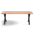 Susan plankebord - 200x95 cm - naturligt olieret eg med krydsben (Forberedt til tillægsplader)