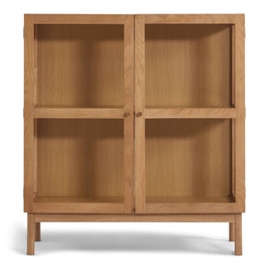 Havana egetræ vitrineskab med 2 låger -110x40x100 cm