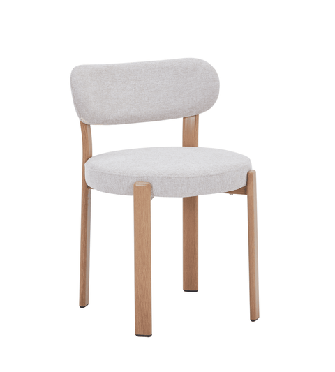 Harriet spisebordsstol i beige med egelook