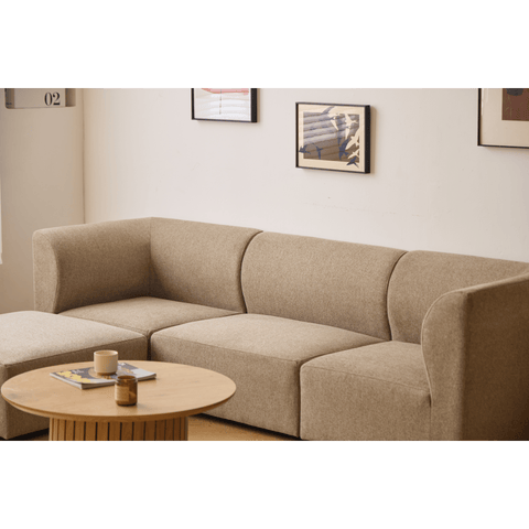 Emilia modulsofa i sand med 3 moduler L: 243 X D: 79 cm X H: 72 cm