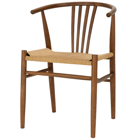 Naomi spisebordsstol i røget bøg med fletsæde