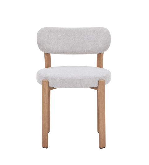 Harriet spisebordsstol i beige med egelook
